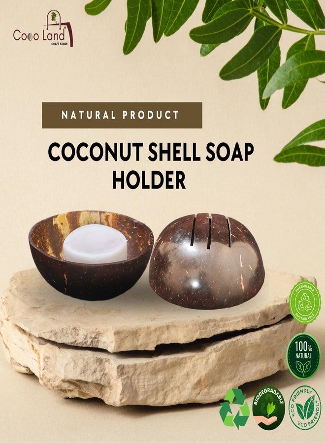 Coco Land Coconut Shell SOAP Holder (Pack of 1) Coconut Oil Polished Natural Soap Pot/Soap Stand/Bathroom Decoratives/Soap Dish/Soap Case/Soap Box - Image 2